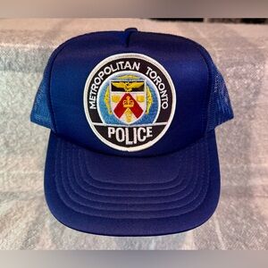 Vintage ‘90’s Toronto Canada Metropolitan Police Patch Snapback Hat Blue NWOT